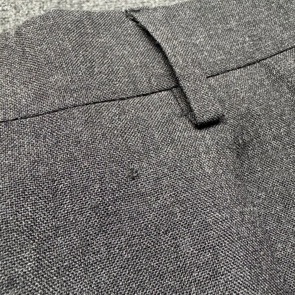 Deansgate Tailors Row Mens Gray 100% Worsted Wool Pleated Dress Pants 36x32